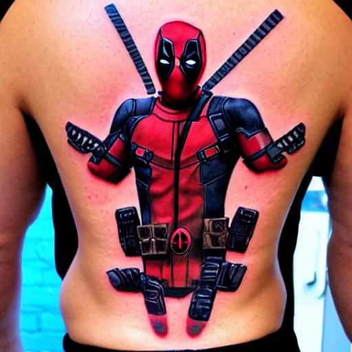 Back drawing of deadpool ....wow - Meme by yazminedowning32 :) Memedroid