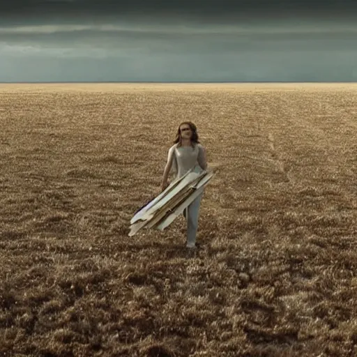 Image similar to still shot of interstellar featuring young emma watson