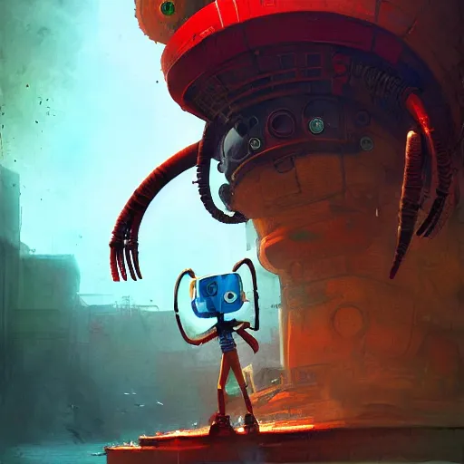 Image similar to alien robot luffy, thief, photography, by marc simonetti