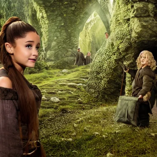 Prompt: ariana grande as a hobbit in lord of the rings 4 k