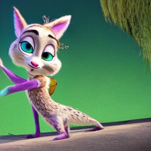 Image similar to zootopia screenshot of female moth