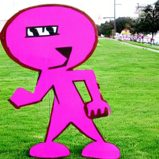 Prompt: deconstructivism pink gopher man! oh, it's gopher man!!