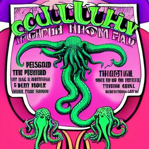 Image similar to Cthulhu as a modern day business man with a family and a drug and gambling addiction, psychedelic , 50s style infomercial , award winning , retro futuristic