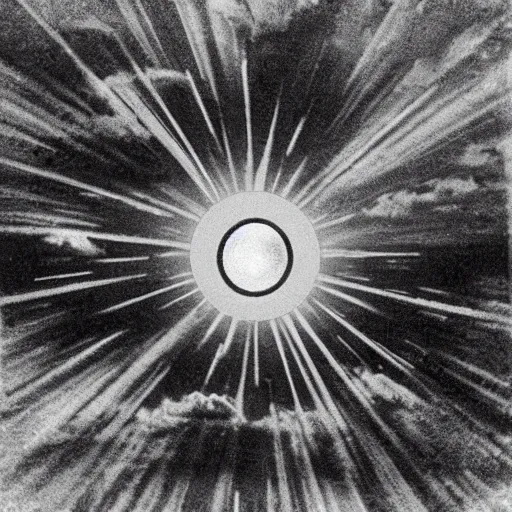 Image similar to “ old fashioned tv showing image of a cloudy sky with an all seeing eye as the sun ”