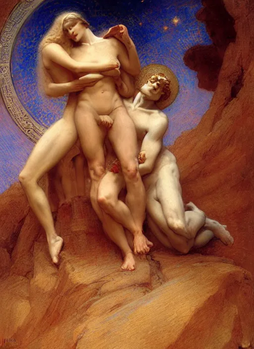 Image similar to the third sphere, venus : the lovers from dante's divine comedy. highly detailed painting by gaston bussiere, craig mullins, j. c. leyendecker 8 k
