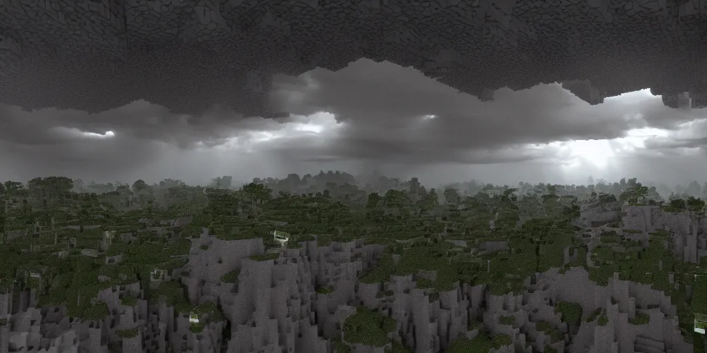 Prompt: a film cgi render of a wither storm from minecraft in real life of waya Steurbaut entertainment, 8K CGI render by cgeek, cinematic, detailed 8K, inspiring, full body camera shot