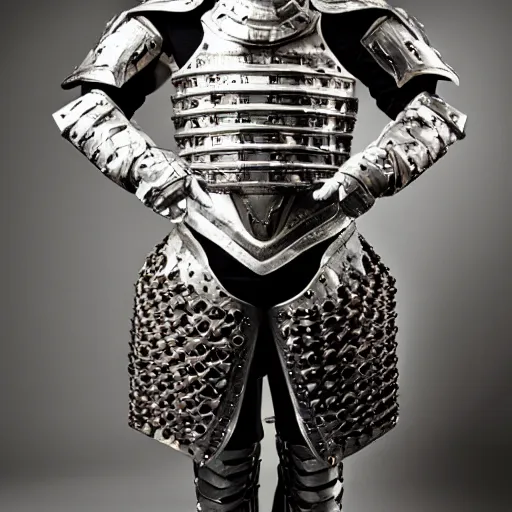 Image similar to Battle armor designed by Supreme, fashion photography