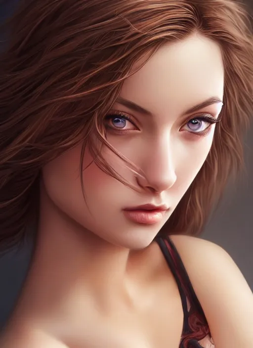 Image similar to a gorgeous female photo, professionally retouched, realistic, smooth face, perfect eyes, symmetrical, full body shot, wide angle, sharp focus, 8 k high definition, insanely detailed, intricate, elegant, art by artgerm