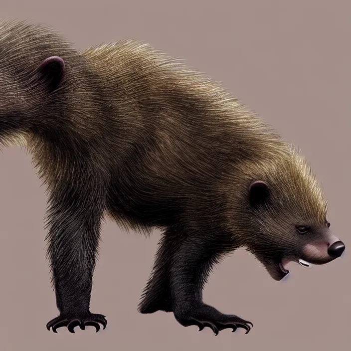 Image similar to cute honey badger, ultra realistic, concept art, highly detailed