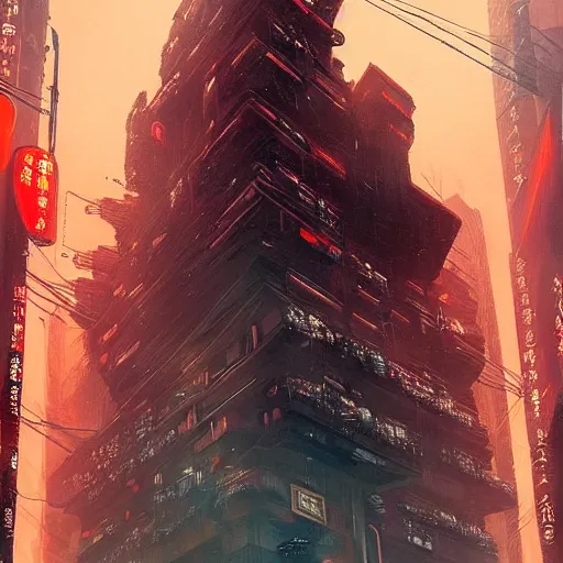 Prompt: a thousand sentient creatures covered in mountains and clouds. style of blade runner 2 0 4 9. i can understand why. a full length portrait of a spotless mind controlled, cyberpunk chinese street, by grosnez zak and