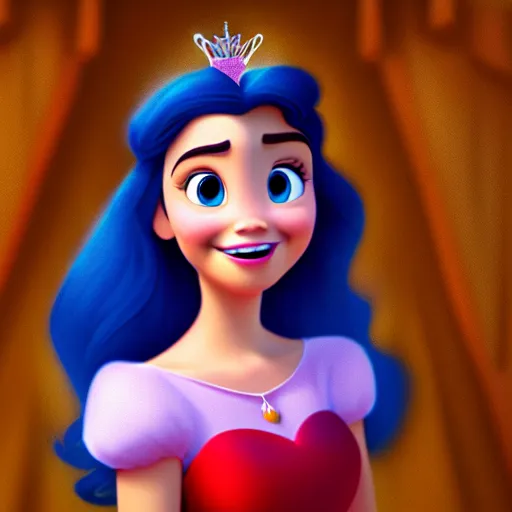 Image similar to portrait of a disney princess, pixar style , beautiful , cute , 4k , HD