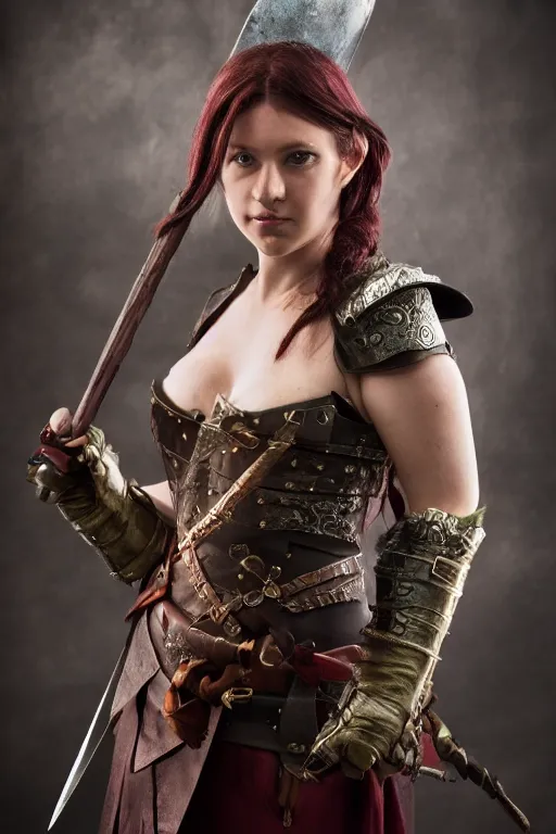 Image similar to a female DND halfing, high resolution film still, 8k, HDR colors, cosplay, studio lighting