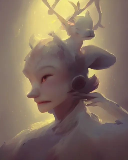 Image similar to a beautiful portrait of an anthropomorphic disney character by cory loftis, fenghua zhong, ryohei hase, ismail inceoglu and ruan jia. volumetric light, artstation