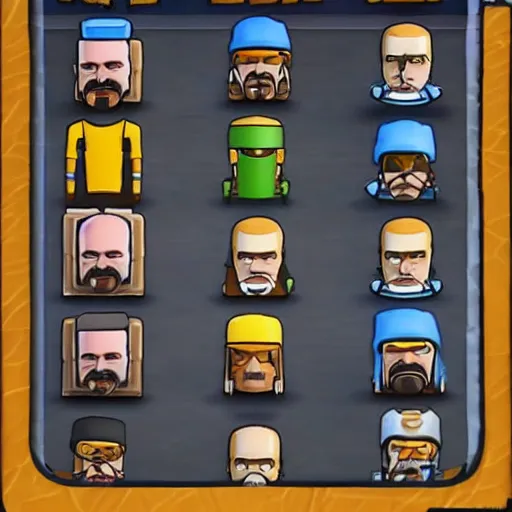 Image similar to walter white on clash royale