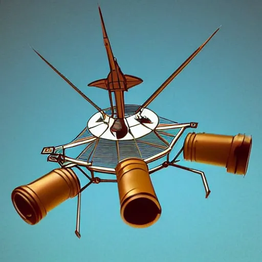 Image similar to spaceship ussr sputnik in tan di style artstation, because its irrelevant and not accurate, pinterest, perfect dynamic position, extremely realistic and highly details, bokeh, reduce duplication interference