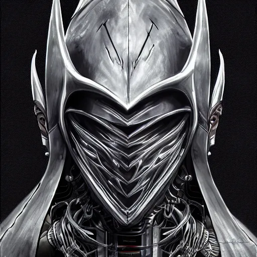 Prompt: armored sauron by tsutomu nihei, biomechanical, profile portrait, 4 k, wide eyes, hyper detailed, hyperrealism, anime