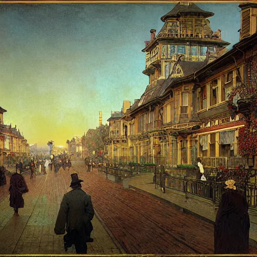 Prompt: a 1900s photograph 64 megapixels 8K resolution back lit bokeh golden hour 8k resolution concept art art deco art nouveau rococo architecture bokeh by Greg Rutkowski detailed matte painting Eldritch gouache. Alex Hirsch Alphonse Mucha Amanda Sage Ben Bocquelet Bernie Wrightson Canaletto Caspar David Friedrich Claude Monet Dan Mumford Dan Witz Edward Hopper Ferdinand Knab Gerald Brom Greg Rutkowski Guido Borelli Gustav Klimt Gustave Doré H.R. detailed painting deviantart digital illustration DSLR dye-transfer fauvism film noir filmic flickering light Flickr geometric glowing neon iridescent Jim Burns Kandinsky.