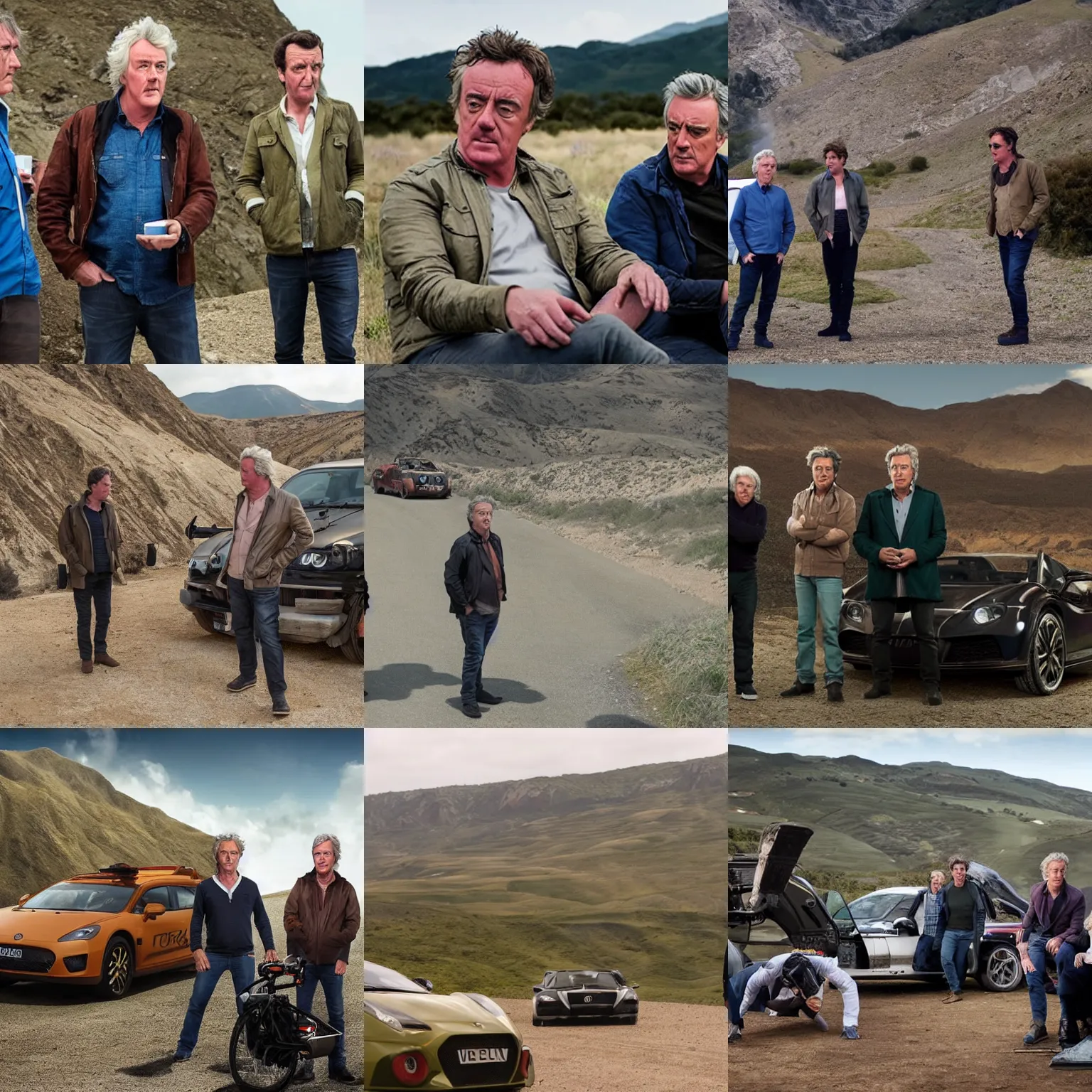 Prompt: a scene from the grand tour ( tv show )