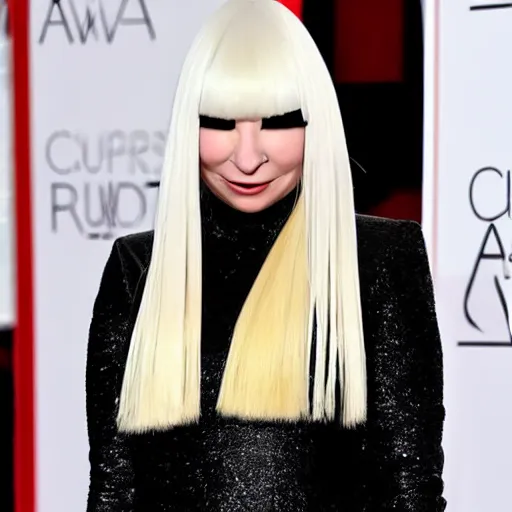 Image similar to Sia Furler red carpet