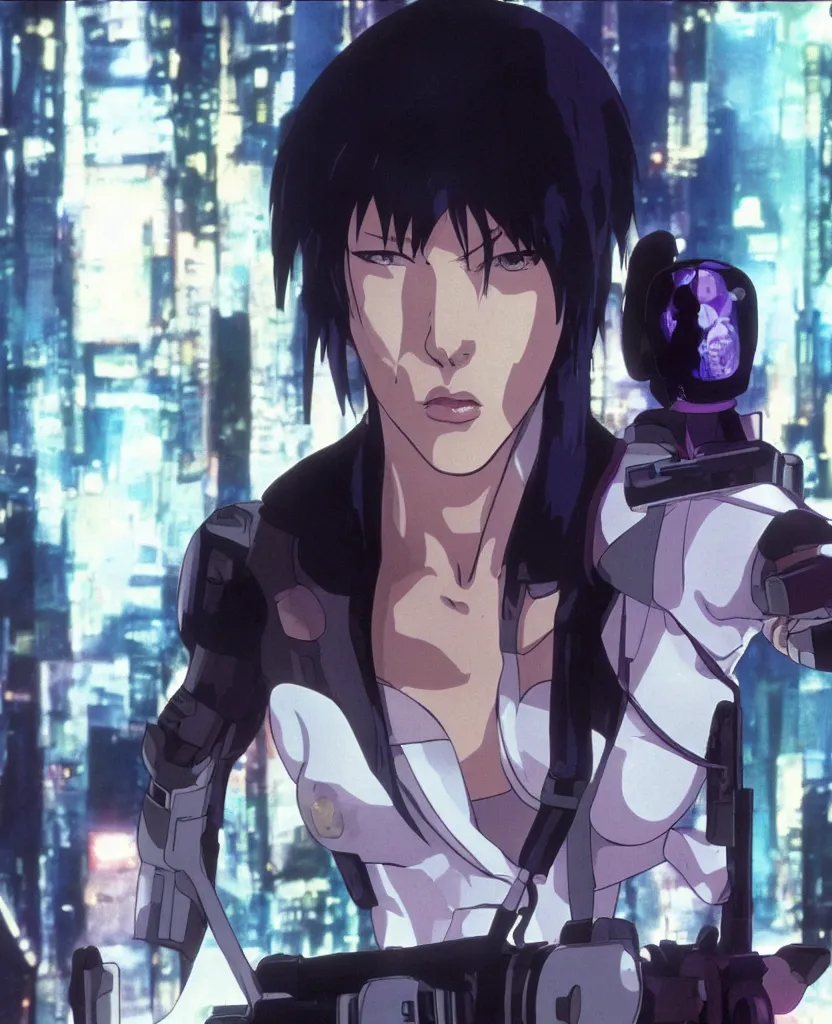 Image similar to major kusanagi from ghost in the shell searching the meaning of life