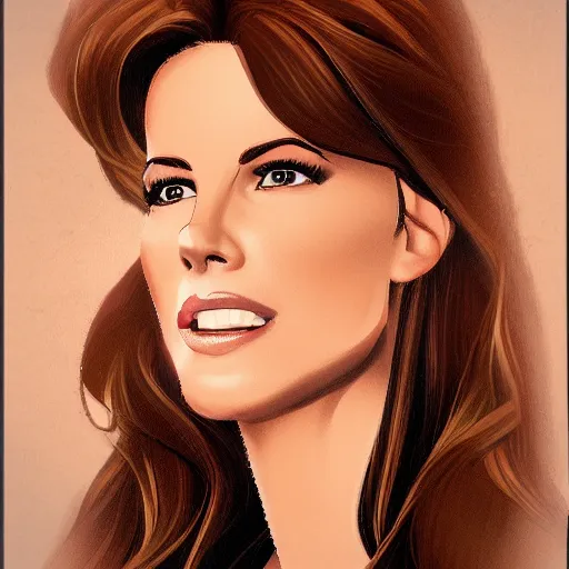 Prompt: a portrait of Kate Beckinsale, in the style of pixar, by pixar