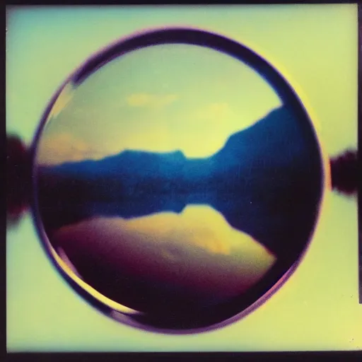 Prompt: polaroid of a dream, reflection, double exposure
