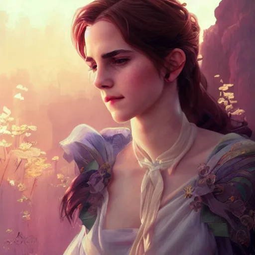 Image similar to ultra realistic illustration, emma watson anime, intricate, elegant, highly detailed, digital painting, artstation, concept art, smooth, sharp focus, illustration, art by artgerm and greg rutkowski and alphonse mucha and wlop