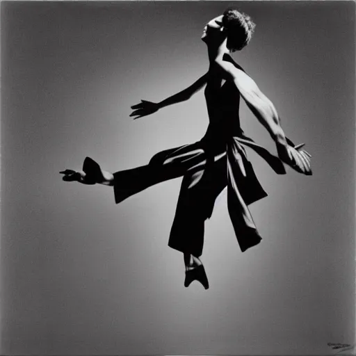 Prompt: dancing person, by robert longo