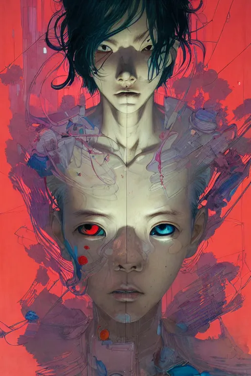 Image similar to prompt : city scavenger portrait soft light painted by james jean and katsuhiro otomo and erik jones, inspired by akira anime, smooth face feature, intricate oil painting, high detail illustration, sharp high detail, manga and anime 1 9 9 9