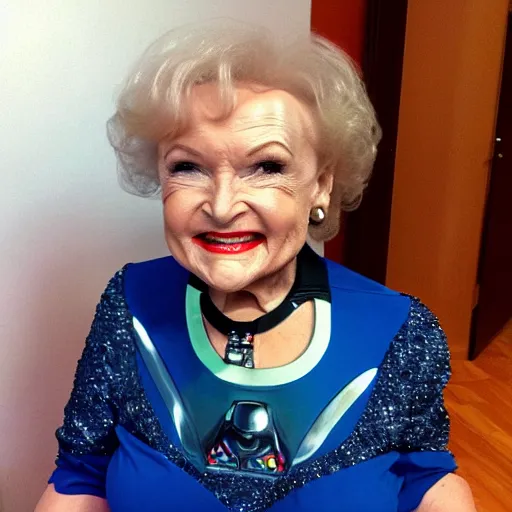 Image similar to cyborg betty white