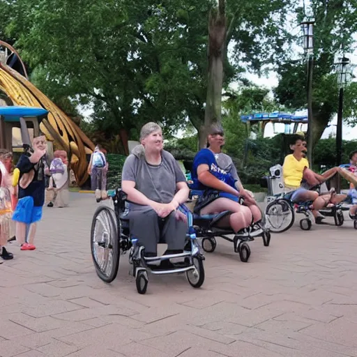 Prompt: theme park ride for the handicapped