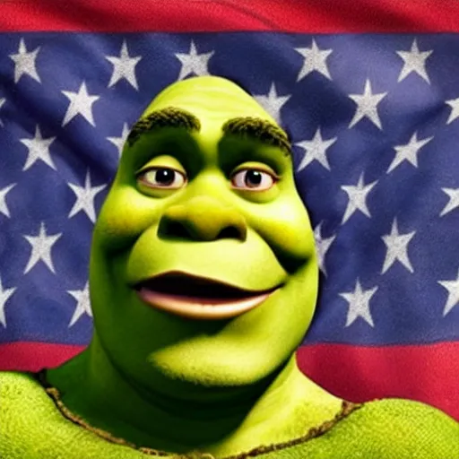 Prompt: Shrek as U.S. President