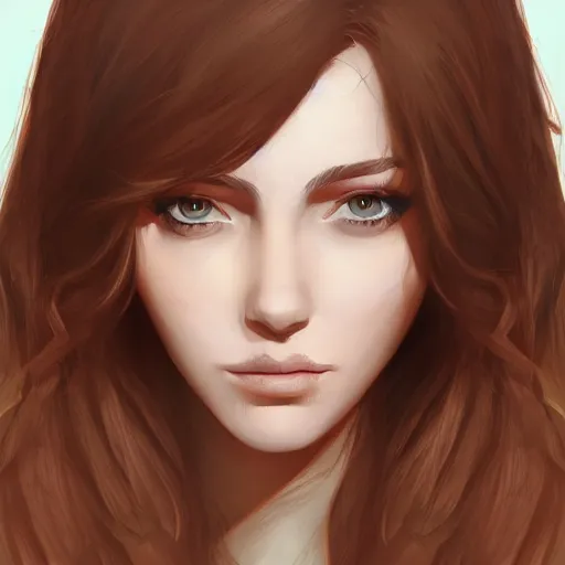 Image similar to A beautiful woman, mystic, digital art, artstation, uncompressed, detailed, long brown hair, pose