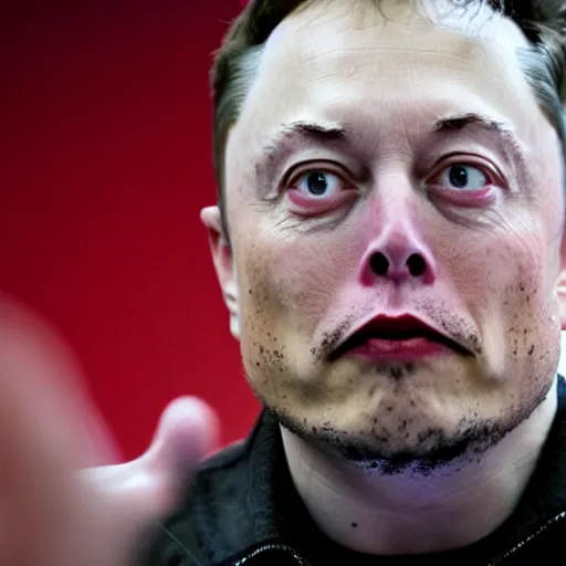 Image similar to evil serial killer satanic demon monster Elon musk