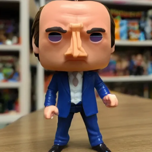 Prompt: Saul Goodman as a Funko Pop figurine