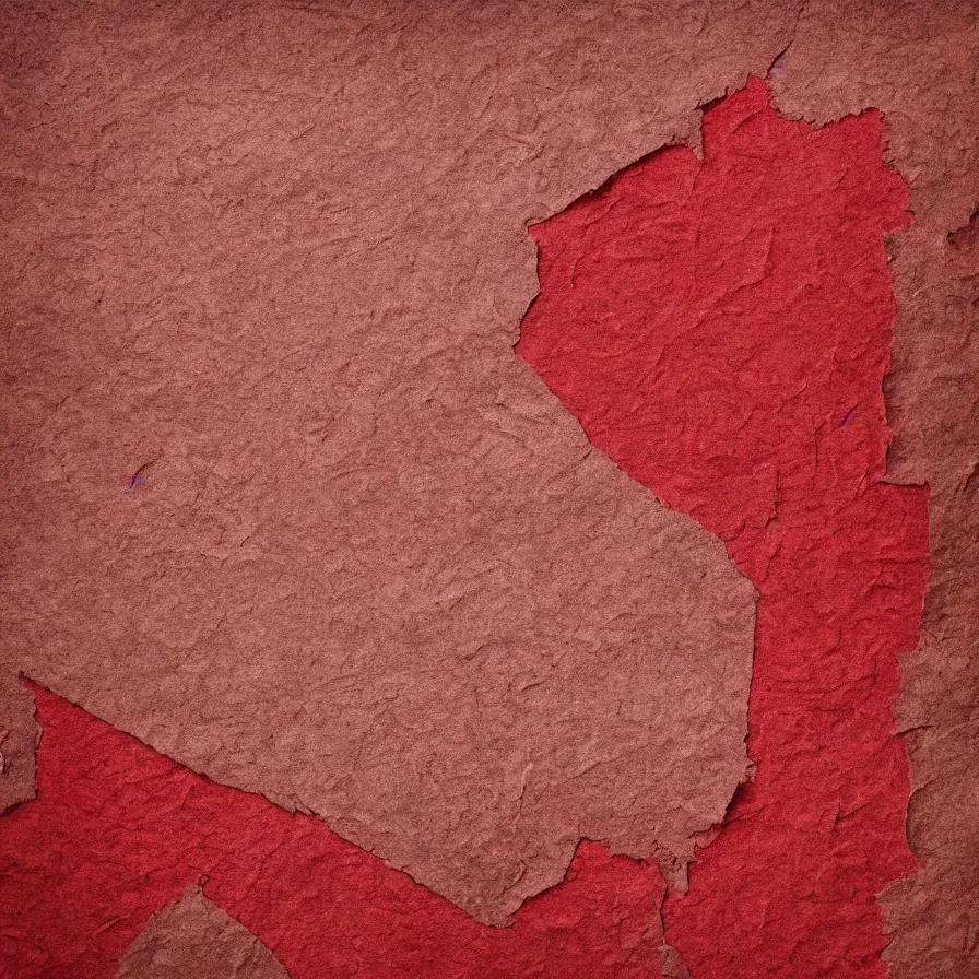 Prompt: red craft paper texture, highly detailed photo from above, high contrast