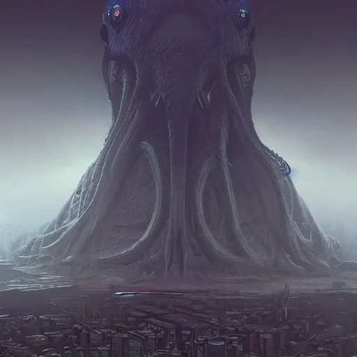 Image similar to Cthulhu's computer tower, intricate, highly detailed, artstation, concept art, smooth, sharp focus, illustration, art by greg rutkowski and bouguereau and Zdzislaw Beksinski, good clear quality, lighting, biology, symmetrical artwork, perfect, 135 mm, cinematic, hyper realism, high detail, octane render, 8k, chrome accents