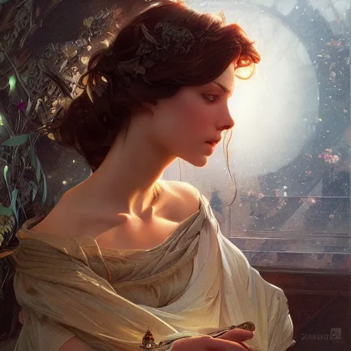 Image similar to ultra realistic illustration, samas aran, intricate, elegant, highly detailed, digital painting, artstation, concept art, smooth, sharp focus, illustration, art by artgerm and greg rutkowski and alphonse mucha