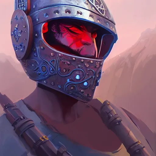 Image similar to cyberpunk viking helmet mask warrior goddess robot ninja fantasy, art gta 5 cover, official fanart behance hd artstation by jesper ejsing, by rhads, makoto shinkai and lois van baarle, ilya kuvshinov, ossdraws