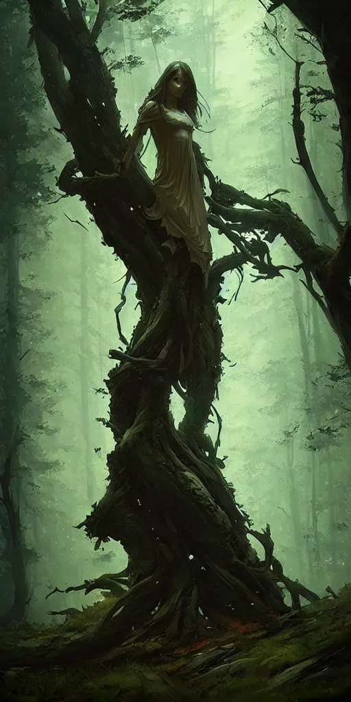 Image similar to Spirit soul of forest, by Greg Rutkowski