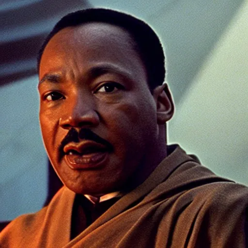 Image similar to martin luther king as mace windu in star wars, 8k resolution, full HD, cinematic lighting, award winning, anatomically correct