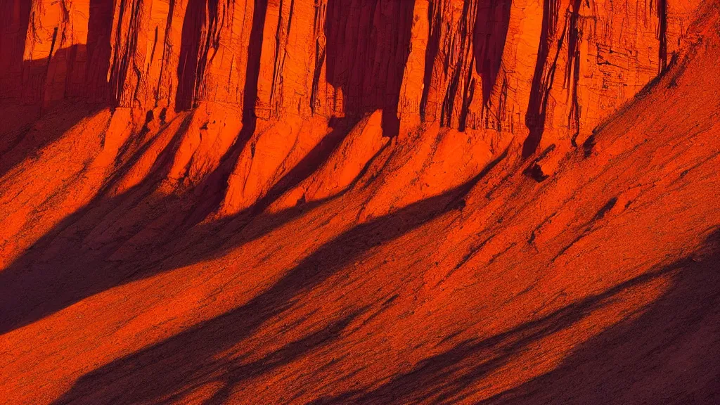 Prompt: an immense mountain dew logo painted on the side of monument valley rock formations, dramatic clouds, golden hour, sharp focus, cinematic, moody, imax