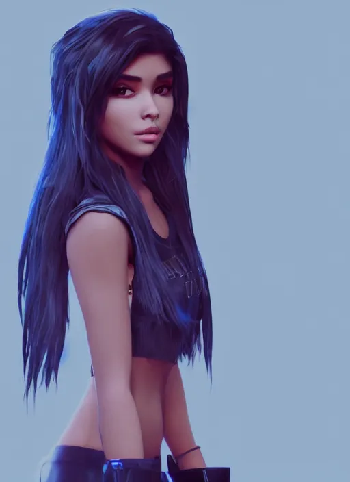 Image similar to Madison Beer as a video game character, digital art, unreal engine, unreal engine render, blender render, render, 4k, coherent