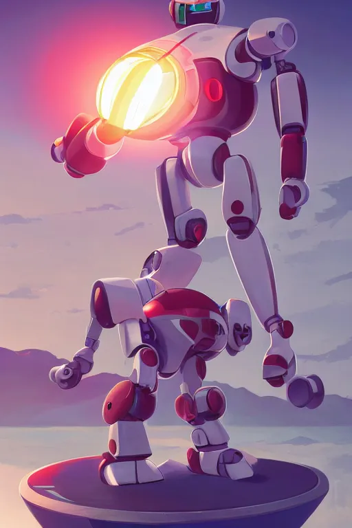 Image similar to metabots medabots medarotto medarot robot minimalist comics, behance hd by jesper ejsing, by rhads, makoto shinkai and lois van baarle, ilya kuvshinov, rossdraws global illumination ray tracing hdr radiating a glowing aura