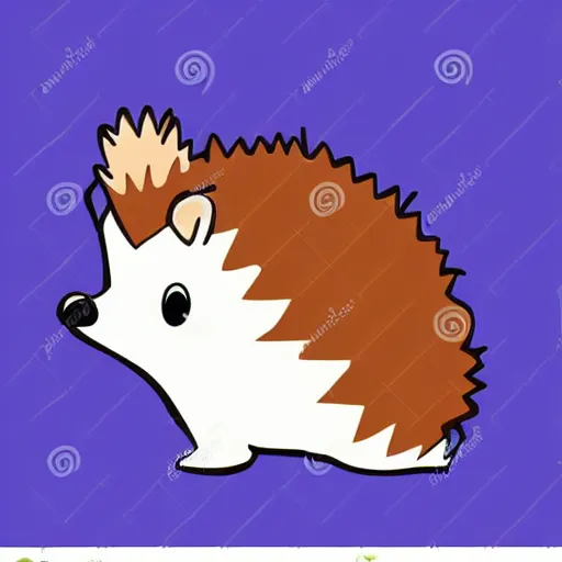 Image similar to cute adorable hedgehog sideview vector art