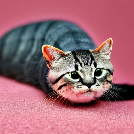 Image similar to a caterpillar - cat - hybrid, animal photography