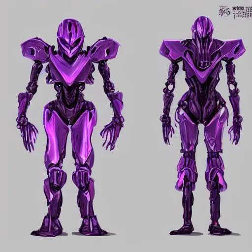 Prompt: character design sketch humanoid mecha with body made of purple lava and fire, concept art character, by damascus apparel, fantasy, 4 k, high detail, sharp focus, trend in artstation