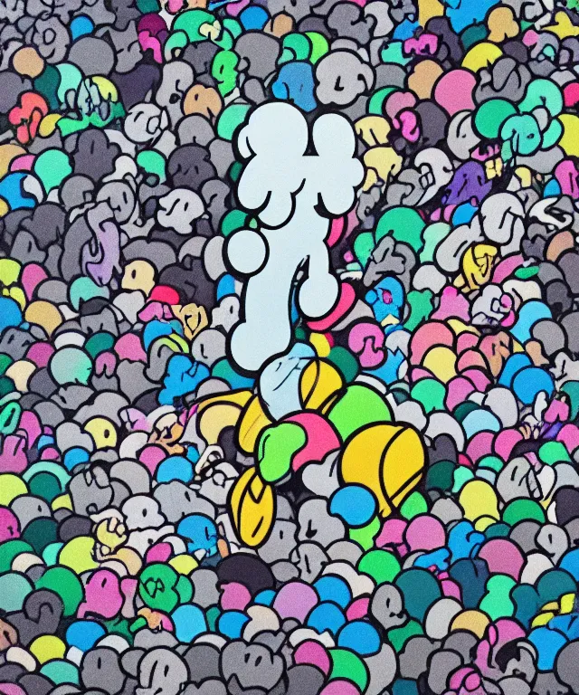 Image similar to beautiful kaws artwork