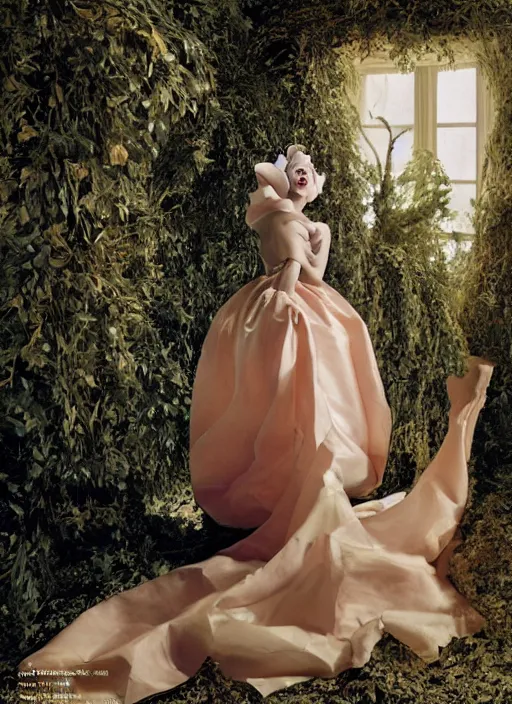 Image similar to lady gaga by Tim Walker posing in an expensive mansion setting , vogue magazine, Highly realistic. High resolution. Highly detailed. Dramatic. 8k.4k.