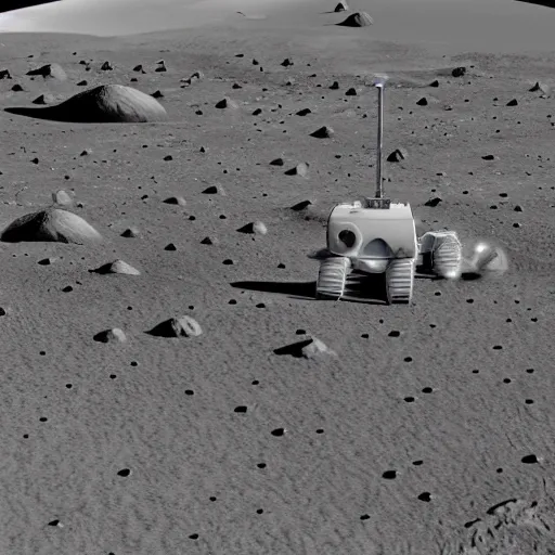 Image similar to an robotic platypus on the moon